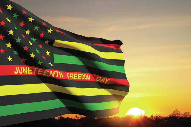 129722615_web1_Juneteenth-flag-
Next week June 19 through 23, the readers of the Devils Lake Journal will see a delay in the reciept of their newspaper. Monday, June 19 is a federal holiday, Juneteenth - recognized nationally as the end of slavery in the U.S. - and the company that prints the Devils Lake Journal in Bismarck, will not be printing that day, therefore, your Tuesday, June 20 Devils Lake Journal will arrive on Wednesday, June 21 - the first Day of Summer!