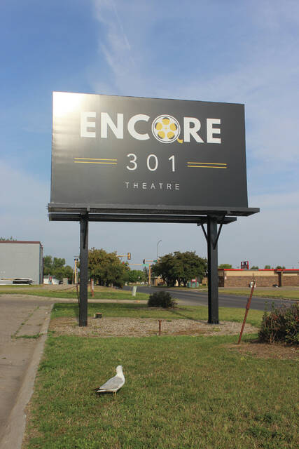 129874913_web1_movie-sign-cmyk-
The new sign is up for <strong>Encore 301;</strong> Devils Lakes new and improved movie theater located at 125 4th St. SW, across from McDonalds.