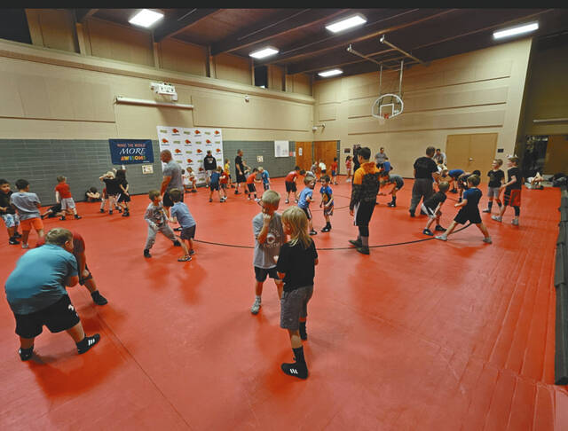 131161367_web1_youth-wrestlers-program-
A typical Devils Lake Shooting Starz practice at Minnie H Kindergarten Center. (Photo contributed by Jeremy McCarthy.)