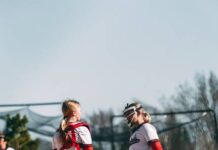 
			
				                                Catcher Ava Beck, pitcher Tylie Brodina (Photo by Noah Clooten)
 
			
		