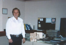 
			
				                                Darrell Hovland in 1986 in his C.A.R.E. Medical office. (Photo provided by Hovland)
 
			
		