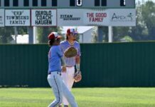 
			
				                                Brody Svir, Parker Simon (Photo via Susan Warcken, ND Class B Legion State Baseball Tournament Facebook)
 
			
		