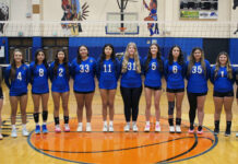 
			
				                                2025 Four Winds/Minnewaukan volleyball team (Photo via NDHSAA)
 
			
		