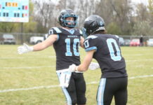 
			
				                                Jackson Schumacher (10), Grant Engebretson (0) / Photo courtesy of New Rockford Transcript
 
			
		