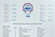 Class B volleyball all-state teams