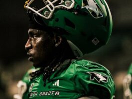 Deng Deng ignites UND to football playoff win
Deng Deng (Photo by Cameron Carlson)