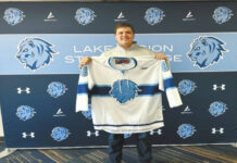 Sawyer Diseth no longer serving as LRSC women’s hockey coach
Sawyer Diseth poses after being hired as LRSCs new head womens hockey coach. (Photo via LRSC)