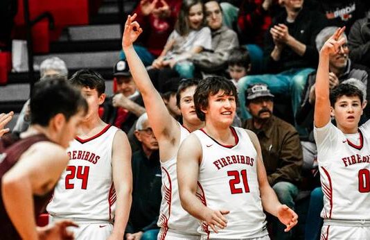 Devils Lake, Four Winds/Minnewaukan both ranked in preseason boys’ basketball poll
The Devils Lake boys basketball team celebrates a shot from the bench. (Photo by Noah Clooten)