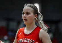 Devils Lake girls’ basketball rides 28-0 start to grab first win of season
Presley Brown (Photo by Noah Clooten)