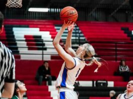 
			
				                                Benson Countys Addisyn Faul drives towards the rim. (Photo by Noah Clooten)
 
			
		