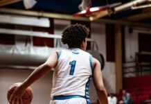 LRSC men’s basketball overwhelmed defensively in loss to United Tribes
Jeremiah Johnson looks for an opening. (Photo by Cameron Carlson)