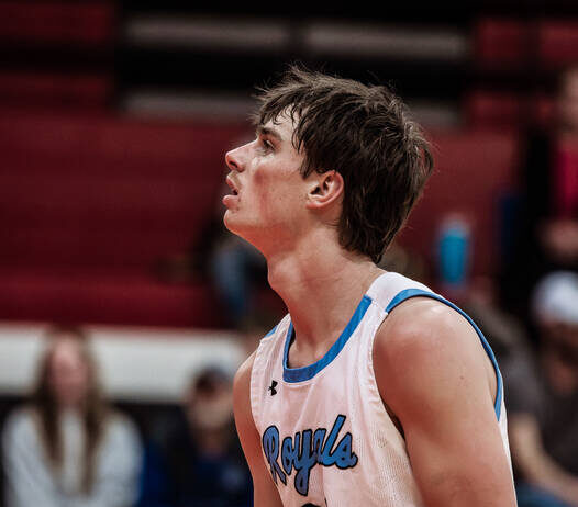 
			
				                                Dane Hagler locks in for a free throw. (Photo by Cameron Carlson)
 
			
		