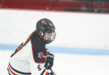 Lake Region sports roundup: Feb. 10-12
Charly Black scored a goal on Thursday in the Devils Lake girls hockey teams first win of the season. (Photo courtesy Candace Berg)