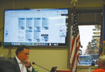 
			
				                                Devils Lake Public Schools Superintendent Ned Clooten discusses student outcome goals at the Feb. 23 meeting of the School Board. (photo by Louise Oleson, DLJ)
 
			
		