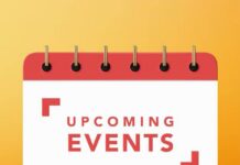 Upcoming Events Calendar, March 9 – May 30