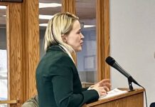 
			
				                                Brittney Blake, corporate counsel for Altru Health System, appeared before the Devils Lake City Commission to discuss Altrus participation in a federal drug discount program via a Memorandum of Understanding.
                                 PHOTO BY MARK C. ROBINSON

			
		