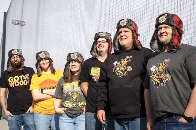 Custom Woodchippers and Midwest-themed merchandise will be available in the RedHawks Team Store at Newman Outdoor Field and online at fargowoodchippers.shop.