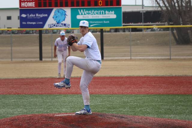 Dane Hagler gears up to throw a pitch for LRSC.
                                 Photo by Mojo Hill