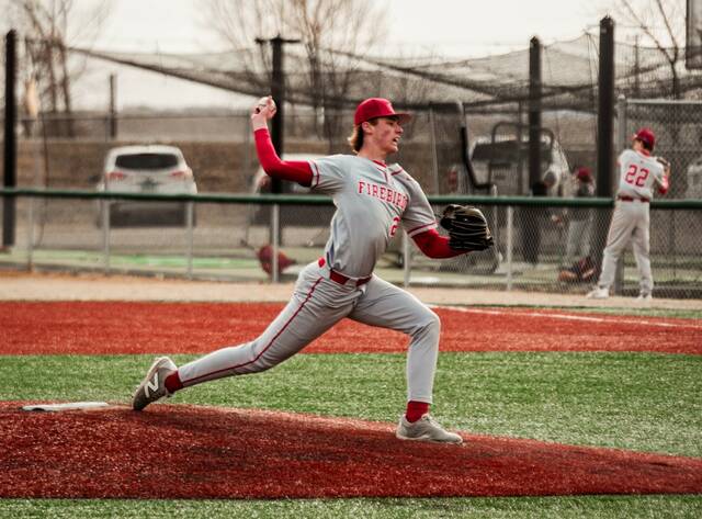 Cayden McCarthy delivers a pitch for Devils Lake.
                                 Photo by Noah Clooten