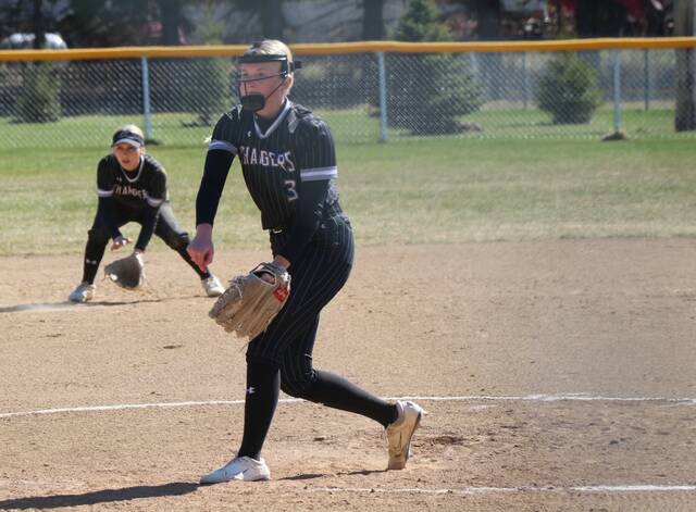 Mya Luehring delivers a pitch for the Chargers.
                                 Photo by Mojo Hill