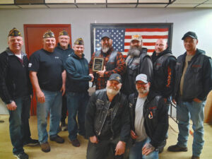 VFW presents ‘Thank you’ plaque to Lunacy MC