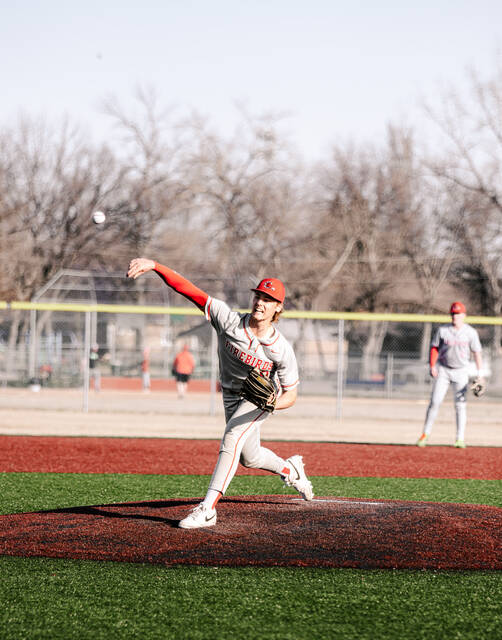 Cayden McCarthy delivers a pitch.