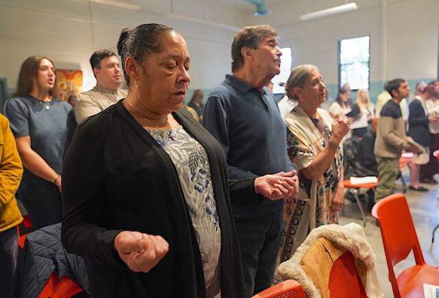 Members of St. Moses the Black Orthodox Church worship together during service on Nov. 9, 2025, in Pittsburgh.
                                 AP Photo/Jessie Wardarski, File