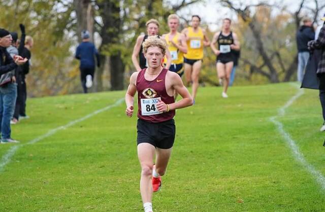 Tyler Goss competes in a cross country meet.
Photo courtesy of Concordia Sports Information