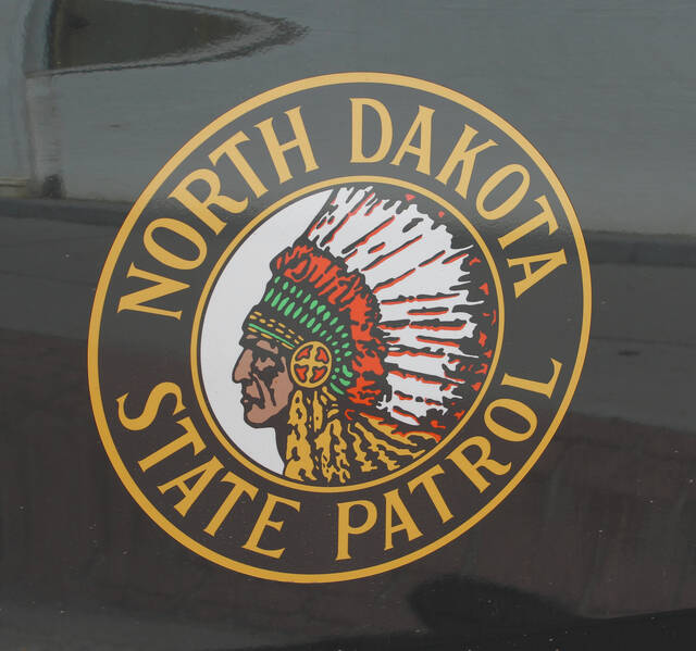 A North Dakota Highway Patrol cruiser was parked outside the Liquid Bean the morning of Tuesday, May 12, 2026, in Historic Downtown Devils Lake, ND. (photo by Louise Oleson, DLJ)