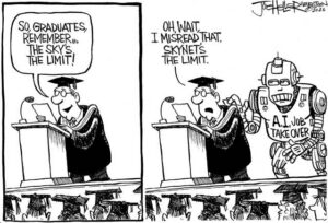 Editorial cartoons: Graduation, Six-Seven