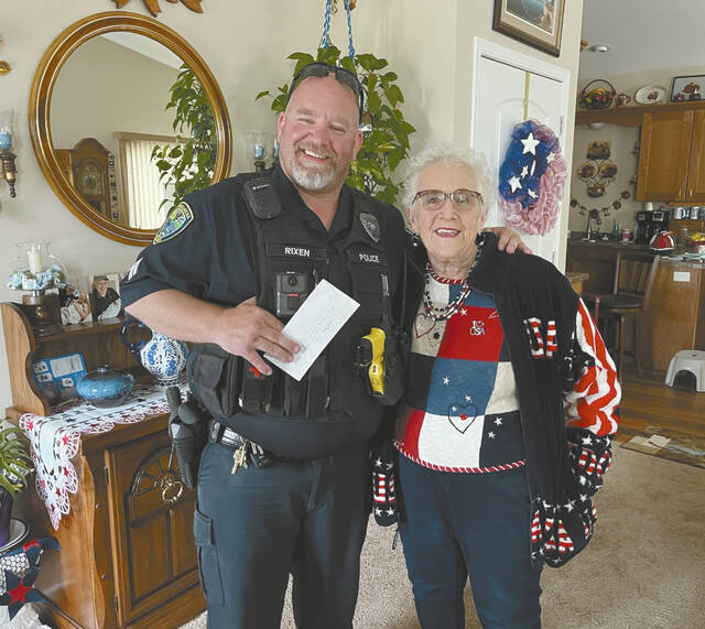 Kathy Kraft with Devils Lake Police Officer, Corporal Darren Rixen.
Photos courtesy of Deb Stemmerman