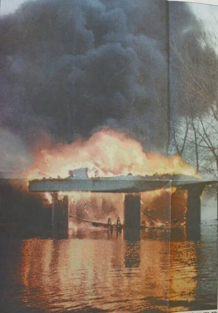Hundreds of homes around Devils Lake had to be moved but many were burned. these dramatic photos show three homes burning. The first one shown is Randy Myers home in the Stromme Addition.