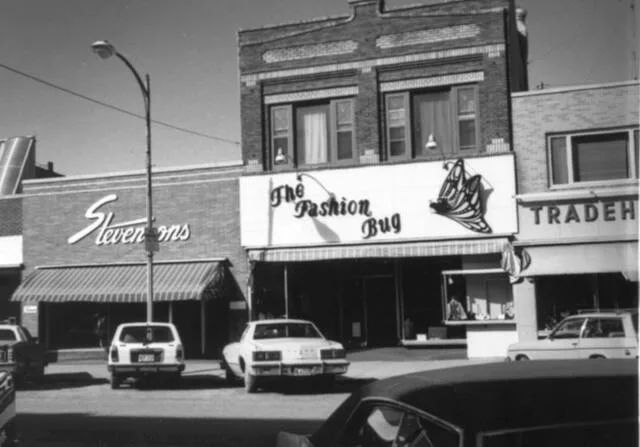 Former Devils Lake businesses Stevensons and The Fashion Bug.