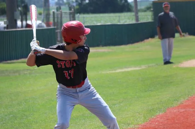 Tayven Wiberg takes a swing during the 2026 Dakota Classic at Renner Ballpark in Renner, S.D.
                                 Photo by Mojo Hill