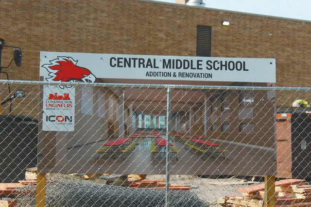 A sign showing the interior of the new and improved facility is found on the back side of the project.