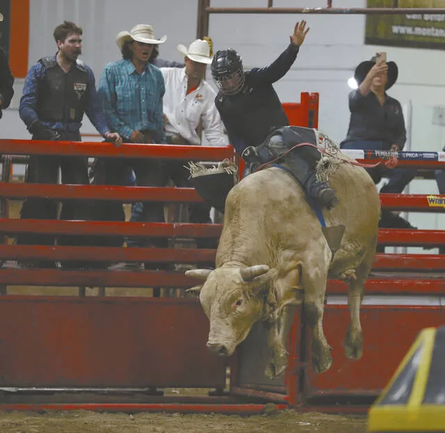 Scenes from previous Chute-Out Rodeos in Devils Lake.
                                 File photos
