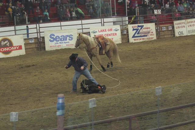 Scenes from previous Chute-Out Rodeos in Devils Lake.
                                 File photos