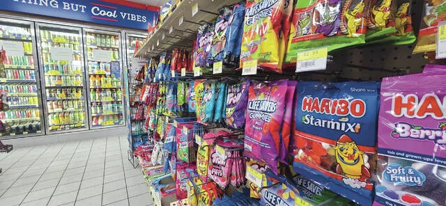 Candy sits on the shelves at a retail store in Bismarck on Aug. 27, 2026.
Photo by Michael Achterling/North Dakota Monitor