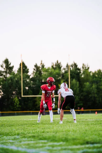 Devils Lakes Ben Brodina matches up with a Central Cass opponent.
Photo by Cameron Carlson
