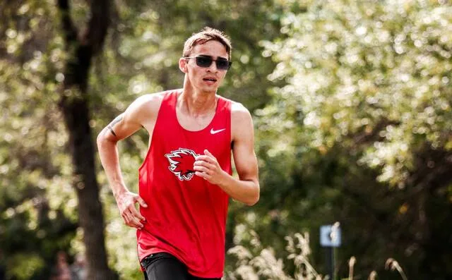 Zane Bennett competes in a past Devils Lake meet at Grahams Island State Park.
                                 Photo by Noah Clooten
