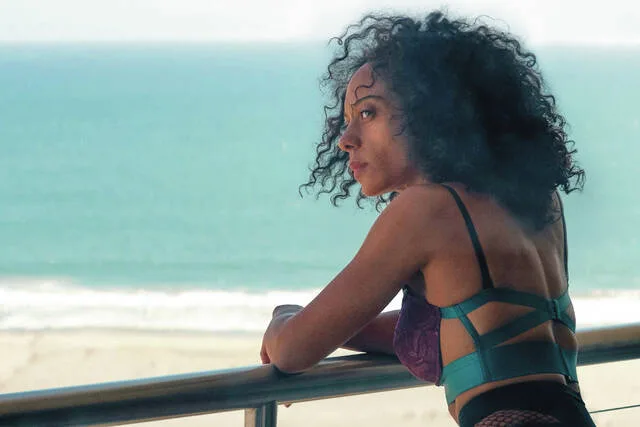 This image released by A24 shows Rosalind Eleazar in a scene from Misty Green.
                                 Merrick Morton/A24 via AP