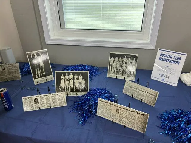 Journal archives from the 1982-83 season were photographed, printed out and held on display in the LRSC dining room.
                                 Photo by Mojo Hill