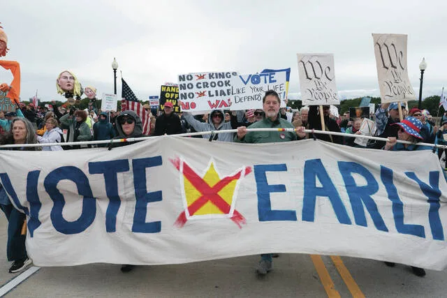 No Kings rallies across US urge voters to cast ballots early ahead of midterms