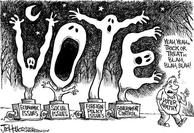 Editorial Cartoons: “Voter Apathy” & “Ukraine”
